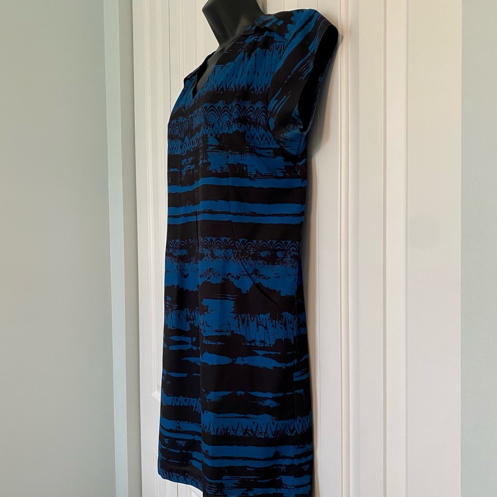Uttam Boutique Blue/Black Dress with Pockets, 4